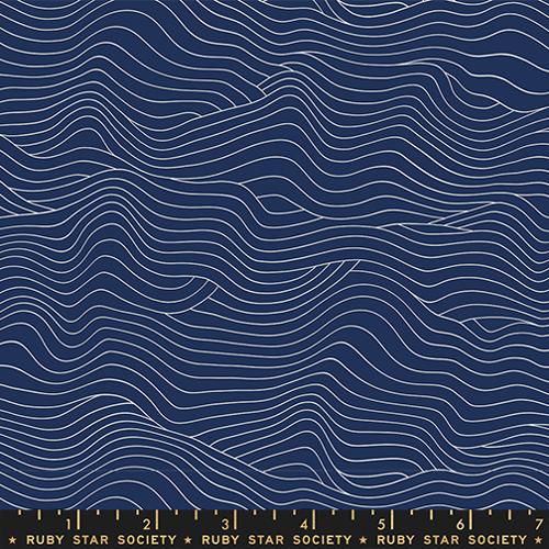 Moda Water Navy Wavelength Fabric