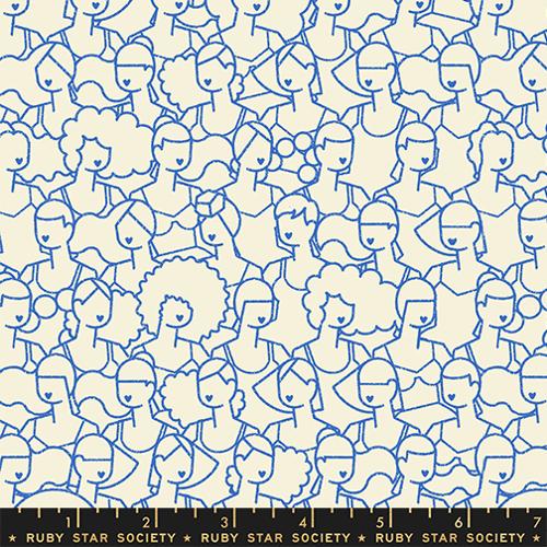 Moda Water Royal Blue Swim Parade Fabric