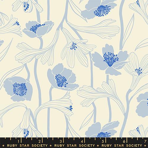 Moda Water Natural Water Flowers Fabric