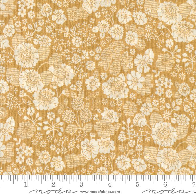 Moda Chelsea Garden Goldenrod Piccadilly Florals Fabric