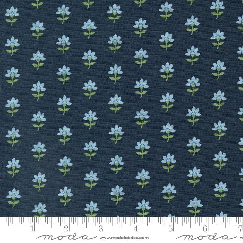 Moda Shoreline Navy Coastal Florals Fabric