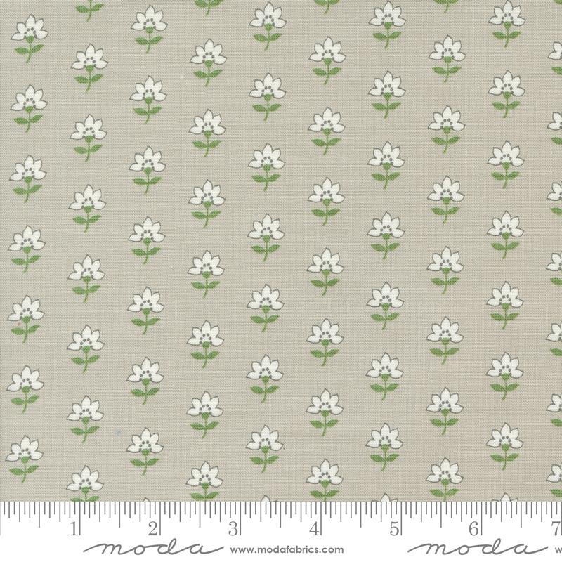 Moda Shoreline Grey Coastal Florals Fabric