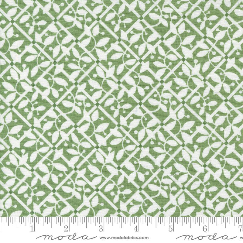 Moda Shoreline Green Lattice Fabric