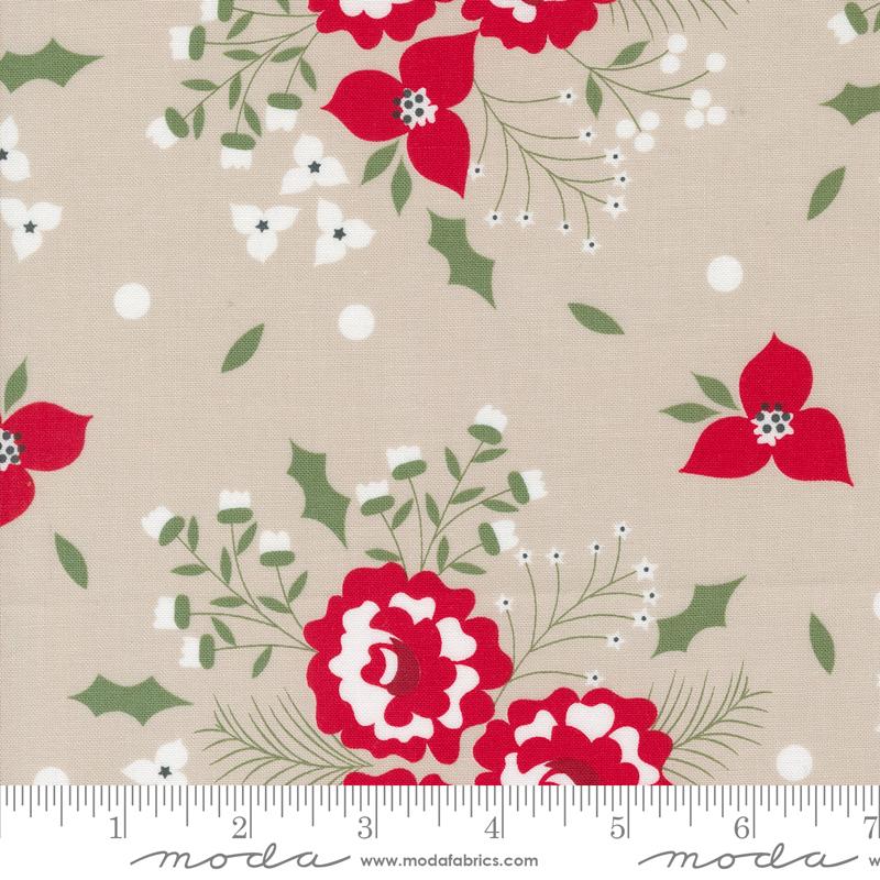 Moda Starberry Holiday Rose Stone Fabric