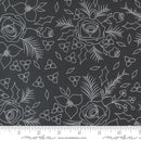 Moda Starberry Winter Sketch Florals Charcoal Fabric