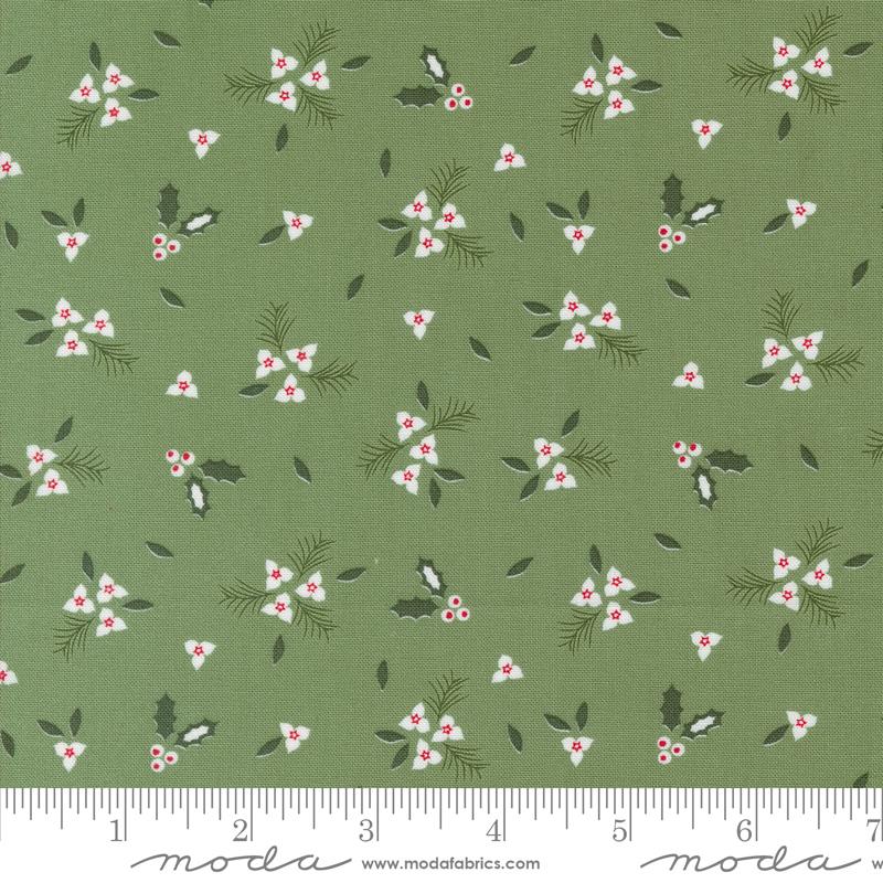 Moda Starberry Pine Sprigs Green Fabric