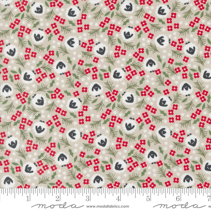 Moda Starberry Small Floral Sheep Stone Fabric