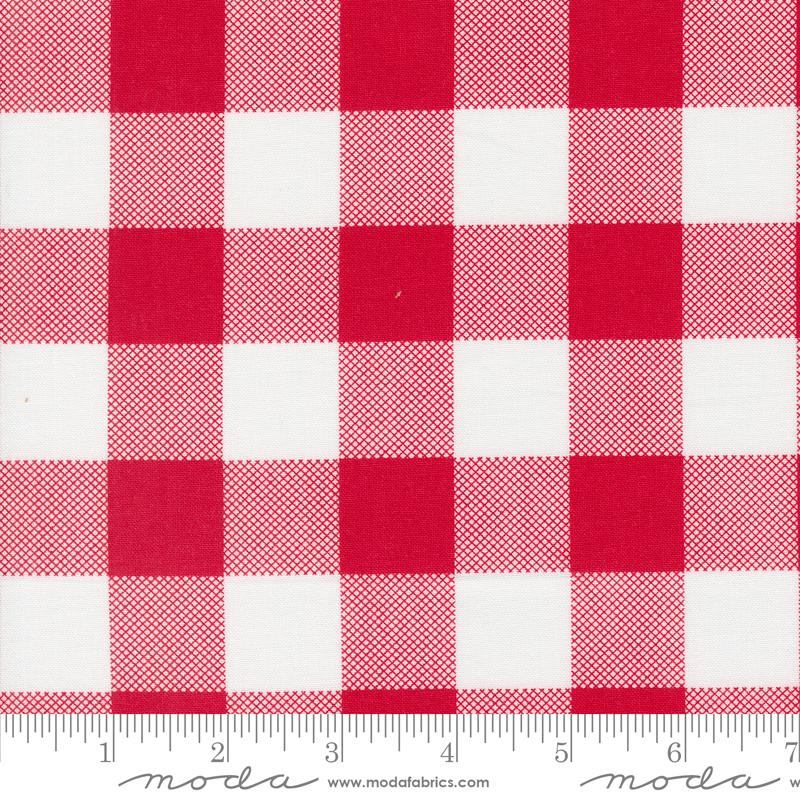 Moda Starberry Buffalo Plaid Red Fabric