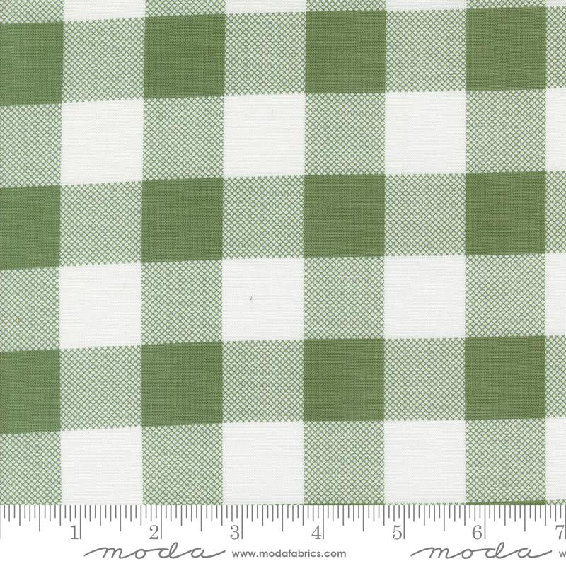 Moda Starberry Buffalo Plaid Green Fabric