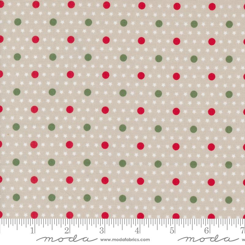 Moda Starberry Polka Star Dots Stone Fabric