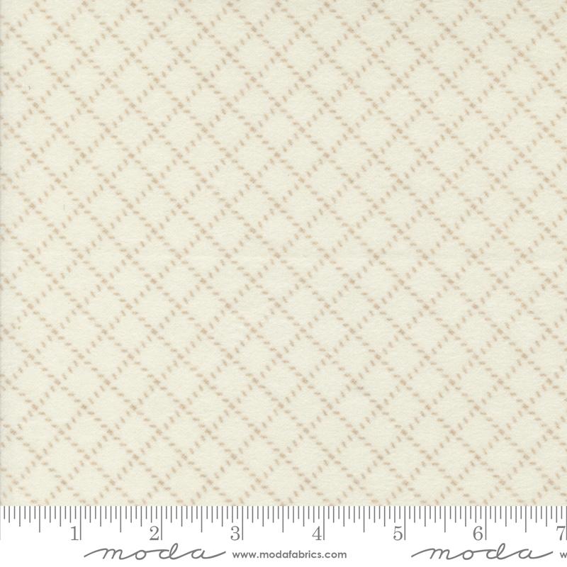 Moda Farmhouse Flannels III Diamond Grid Cream Flannel Fabric