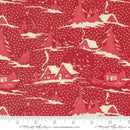 Moda A Christmas Carol Winter Village Crimson Fabric