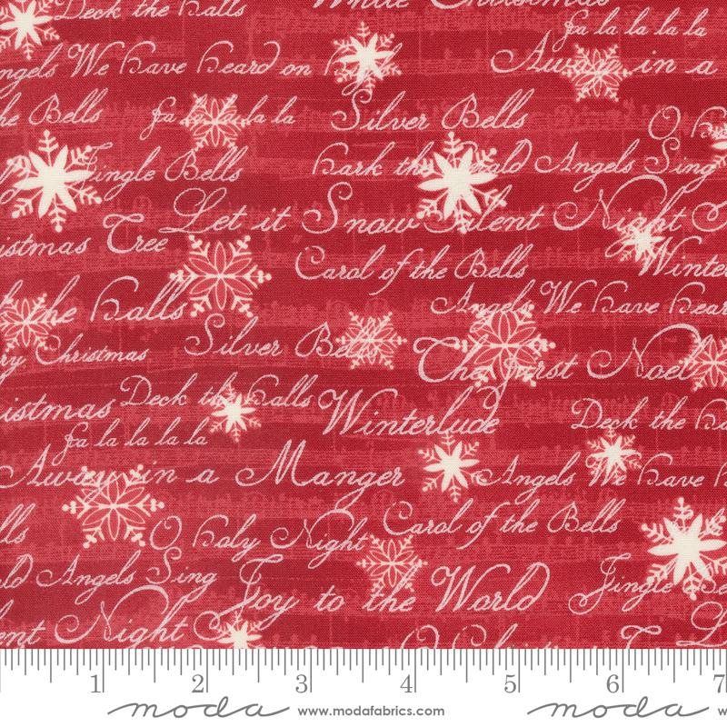 Moda A Christmas Carol Christmas Carols Crimson Fabric