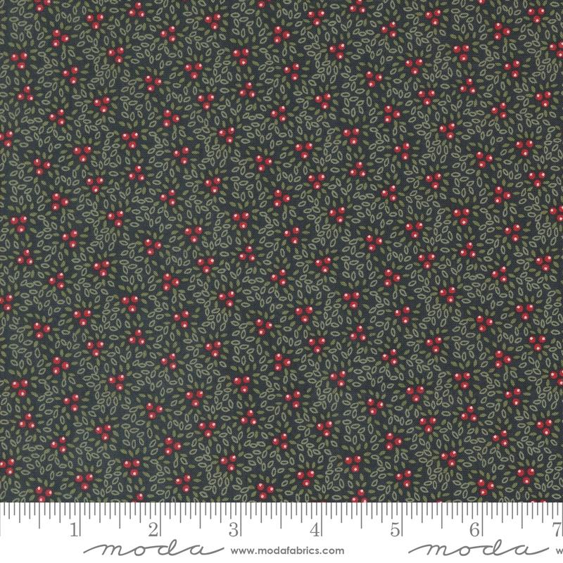 Moda A Christmas Carol Berry Bunches Ebony Fabric