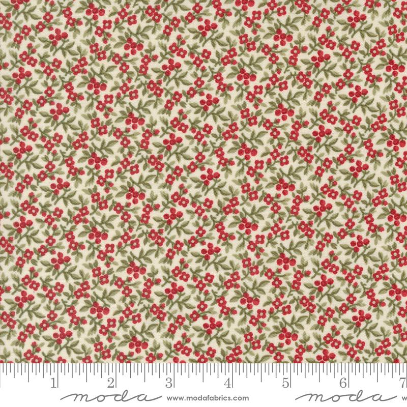  Moda A Christmas Carol Bountiful Berries Snowflake Fabric