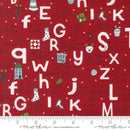 Moda On Dasher A To Z Red Fabric