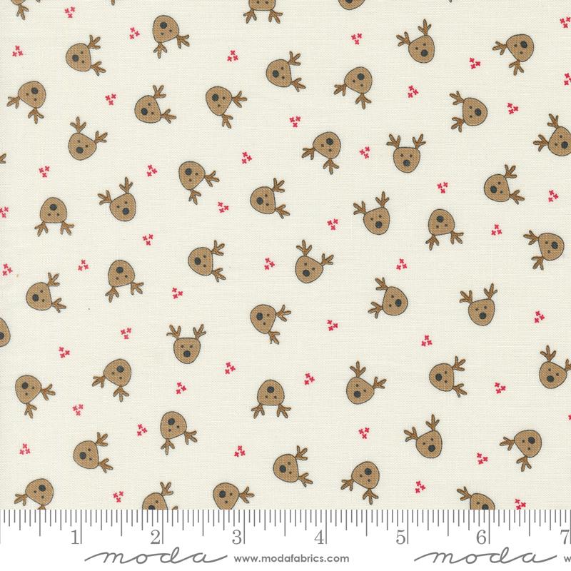 Moda On Dasher Novelty Reindeer Vanilla Fabric