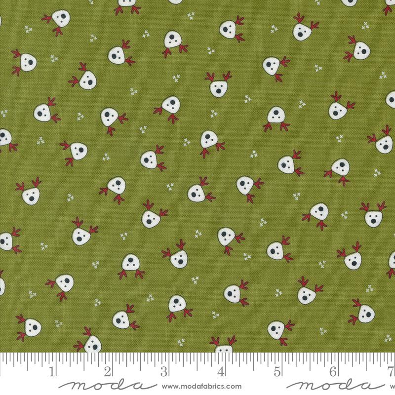 Moda On Dasher Novelty Reindeer Pine Fabric