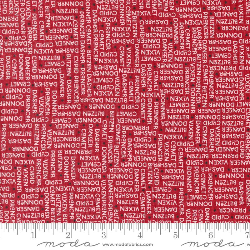 Moda On Dasher The Herd Red Fabric