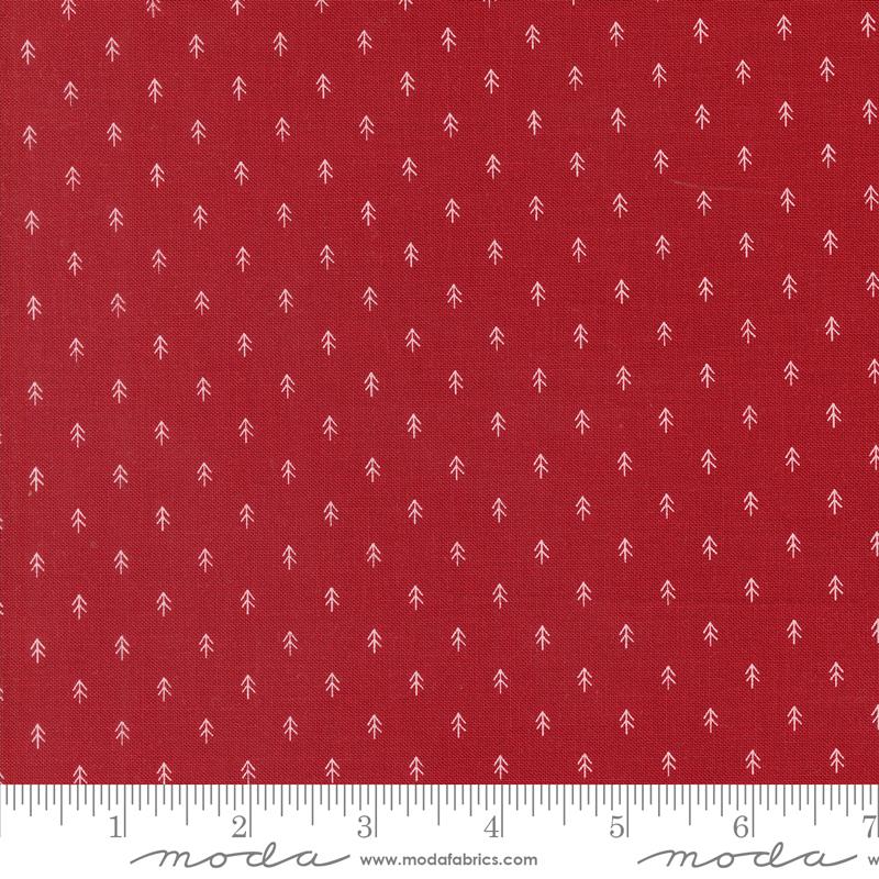 Moda On Dasher Tiny Trees Red Fabric