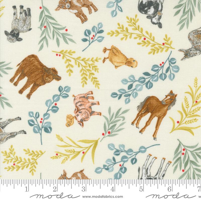 Moda Willows Farm Animals Cloud Fabric