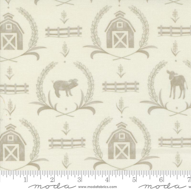 Moda Willows Farm Farm Yard Damask Cloud Fabric