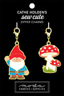 Gnome Mushroom Zipper Pulls