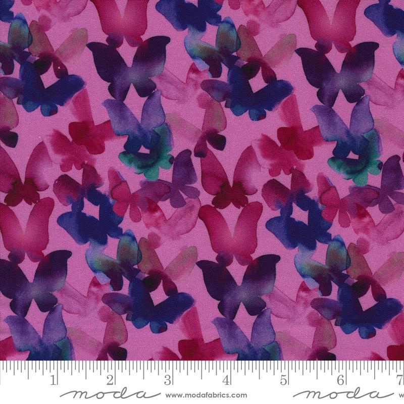 Moda Playgrounds Kaleidoscope Wings Purple Fabric