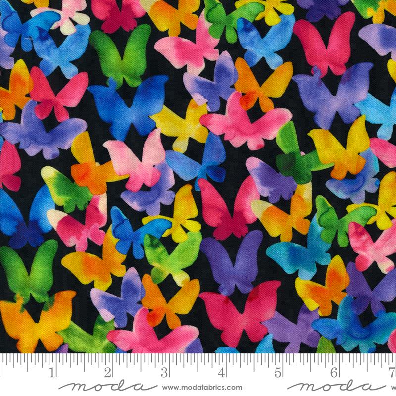 Moda Playgrounds Kaleidoscope Wings Ink Fabric