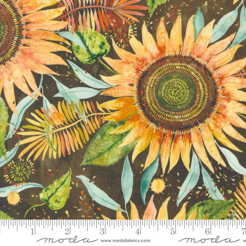 Moda Floribunda Sunflower Power Soil Fabric