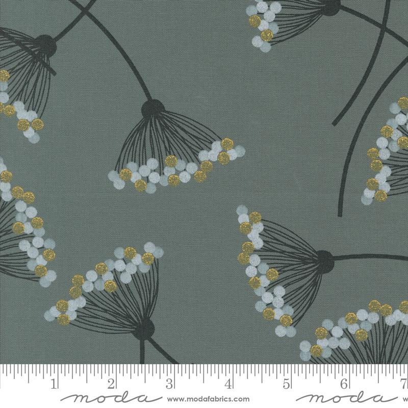 Moda Shimmer Dandelion Smoke Metallic Fabric