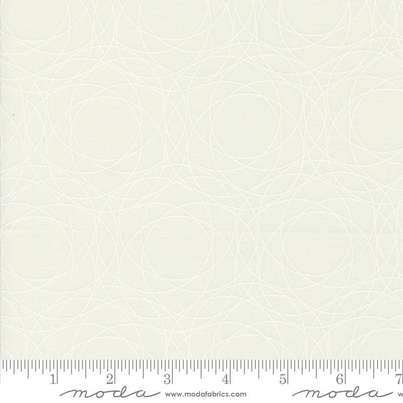 Moda Shimmer Crystal Circles Ivory Fabric