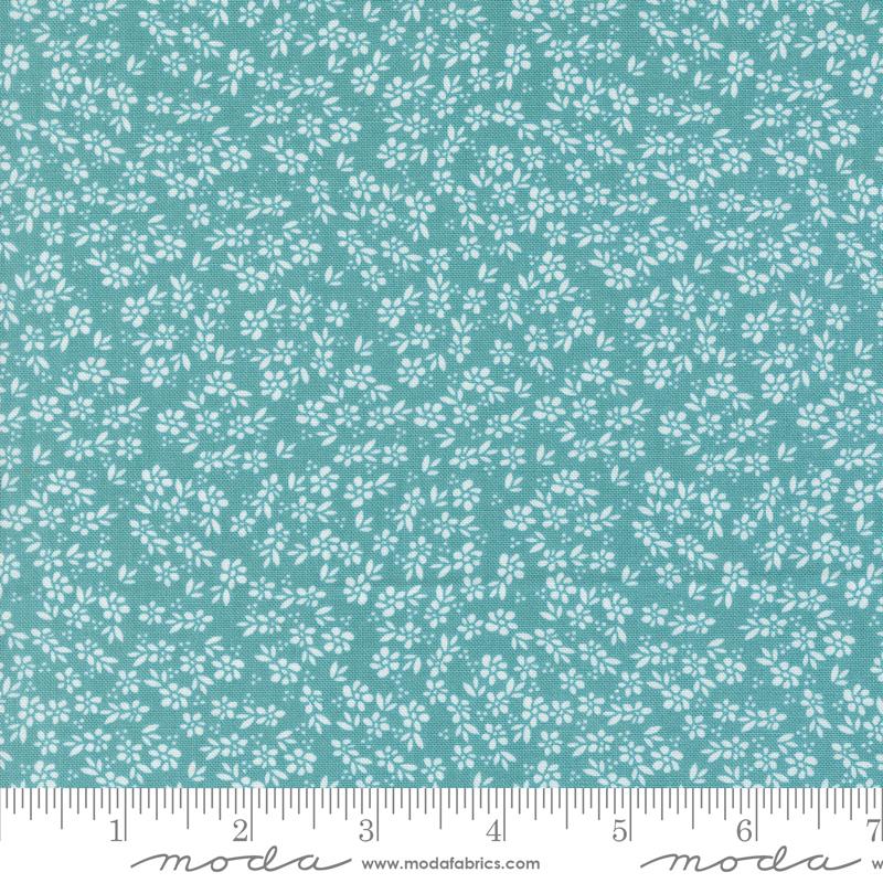 Moda Laguna Sunrise Harbor Florals Teal Fabric