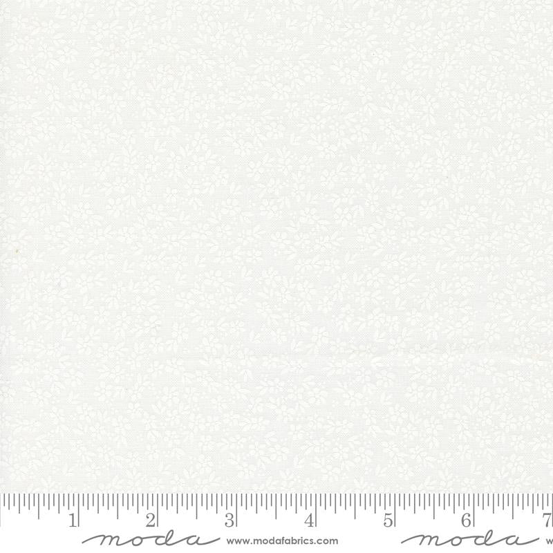 Moda Laguna Sunrise Harbor Florals White On White Fabric