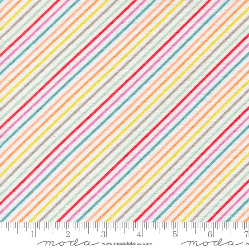 Moda Laguna Sunrise Stripes Off White Fabric