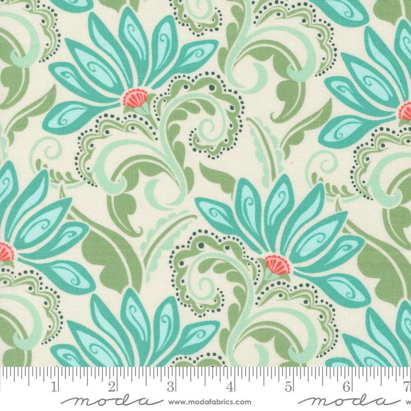 Moda Tango Valencia Cream Sea Fabric