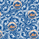 Fabric Traditions MLB New York Mets Cotton Print Red 60" Wide Fabric