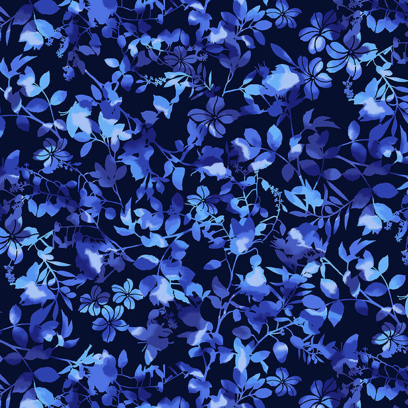 Studio E Bloomin Beauty Blue Wide Back Fabric