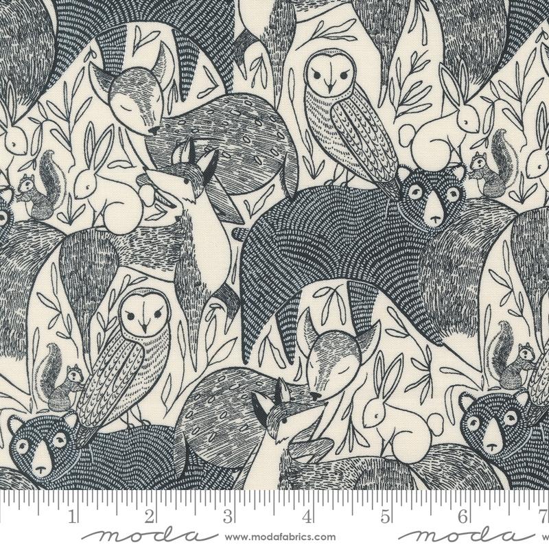 Moda Woodland Wonder Animals Cloud Fabric