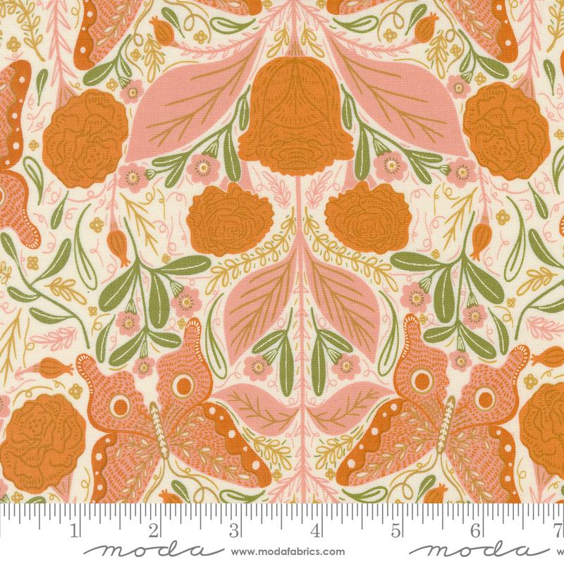 Moda Woodland Wonder Vintage Butterfly Florals Cloud Fabric