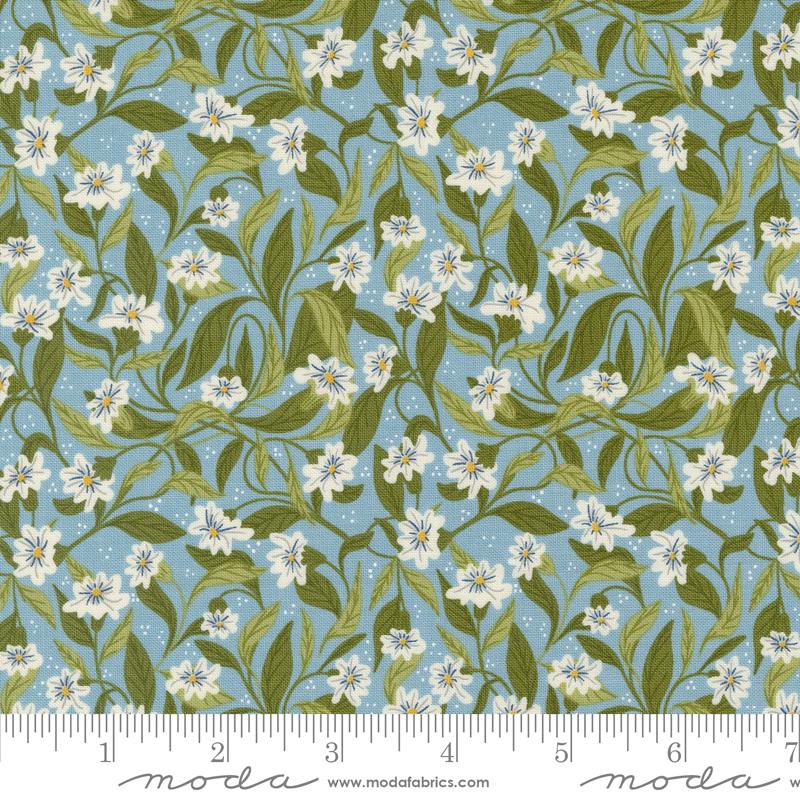 Moda Woodland Wonder Make It Pretty Florals Sky Fabric