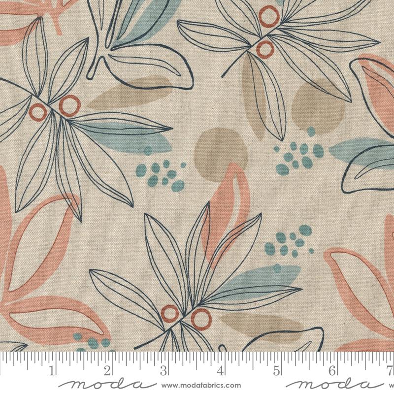 Moda Melrose Palm Mochi LInen Angel Fabric