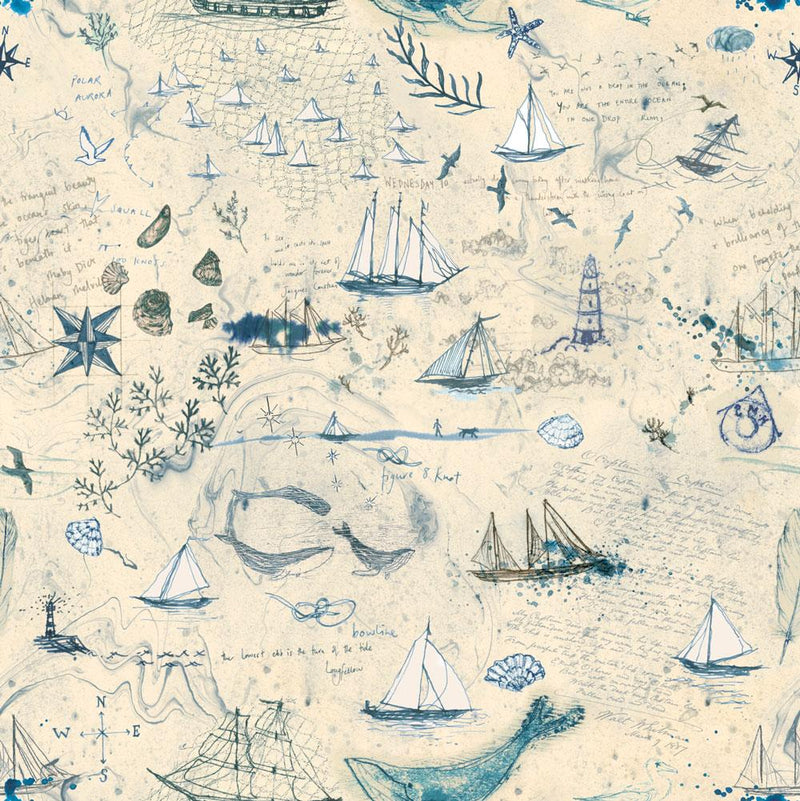 Moda Longshore Passport Flag Fabric