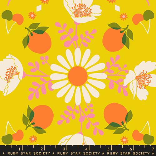 Ruby Star Society Juicy Poppy Garden Golden Hour Fabric