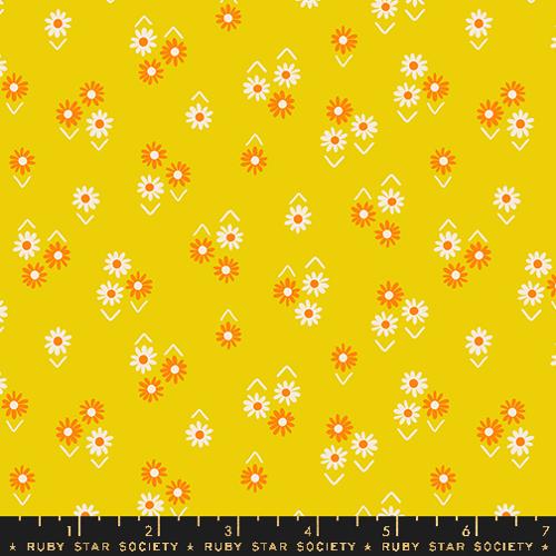 Ruby Star Society Juicy Ditsy Flowers Golden Hour Fabric