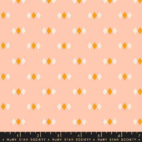 Ruby Star Society Juicy Diamond Geometrics Peach Fabric