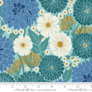 Moda Field Of Flowers Dahlias And Zinnias Robins Egg Fabric