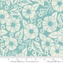Moda Field Of Flowers Flower Block Print Robins Egg Fabric