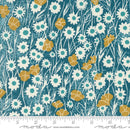 Moda Field Of Flowers Poppy Field Peacock Fabric