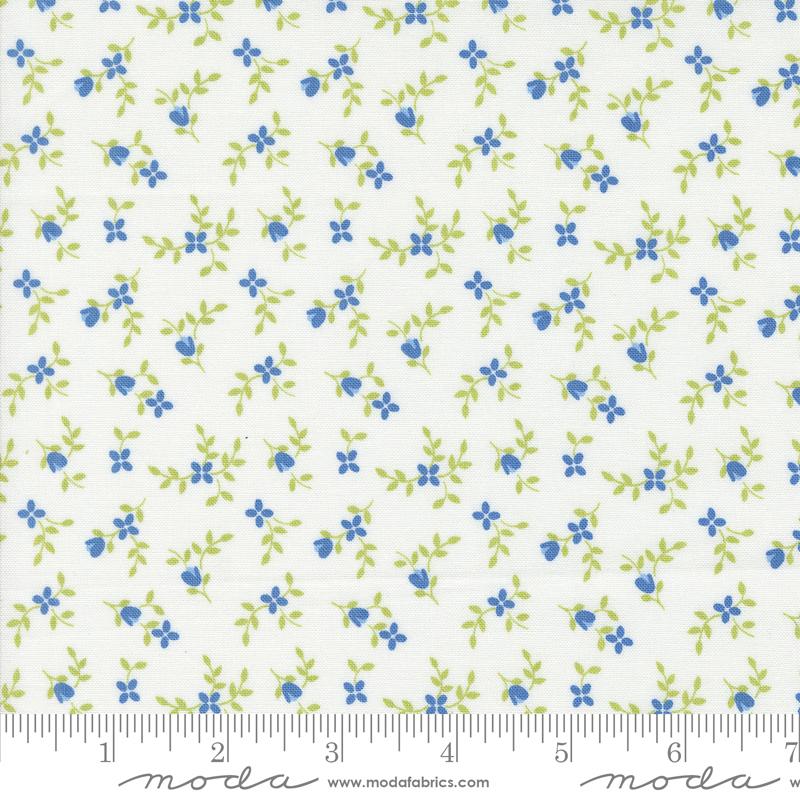 Moda Cali & Co Vine And Bud Cloud Cobalt Fabric